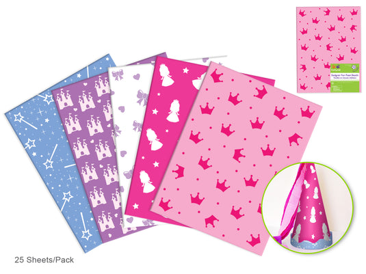 Fun Foam Sheets: 9"x12" 2mm Designer Foam Asst 5eax5Styles (Princess)