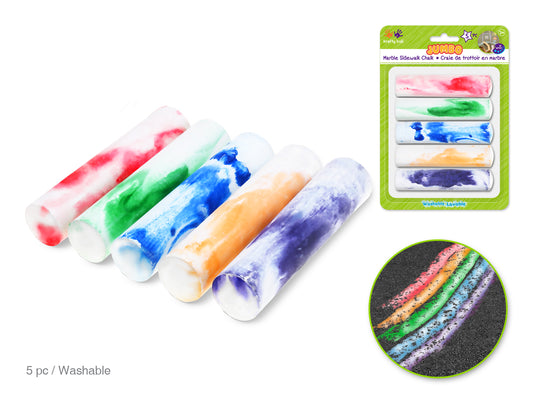 Krafty Kids: Lil' Artist Jumbo Marble Sidewalk Chalk 5pc Asst Colors
