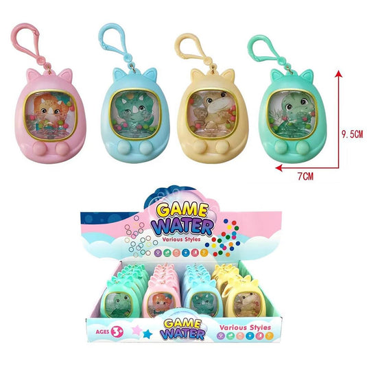 Handheld Water Game w/backpack hook, Baby Dino, 4 Asst., 24pcs/dsp