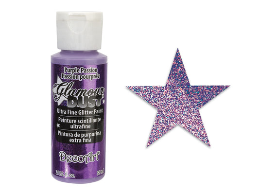Glamour Dust Paint: 2oz Ultrafine Glitter Paint DGD01-DGD21 08 Purple Passion