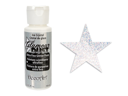 Glamour Dust Paint: 2oz Ultrafine Glitter Paint DGD01-DGD21 09 Ice Crystal