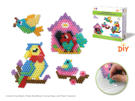 Krafty Kids Kit: DIY Scenery Iron-on Fused Bead Kit (Bird Fun)