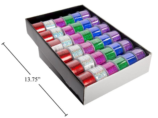 100ft Holographic Curling Ribbon 5mm, 6Col, 36/dsp
