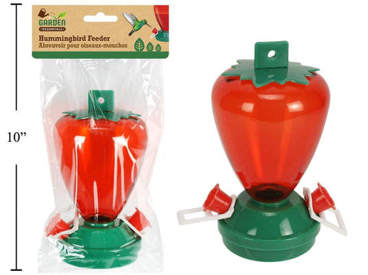 Garden E. 6.5"H Plastic Hummingbird Feeder, Strawberry Design, header.