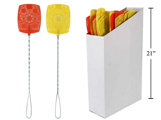 Original Flyswatter w/Metal Handle In Display, 3 Cols. (AE60288).