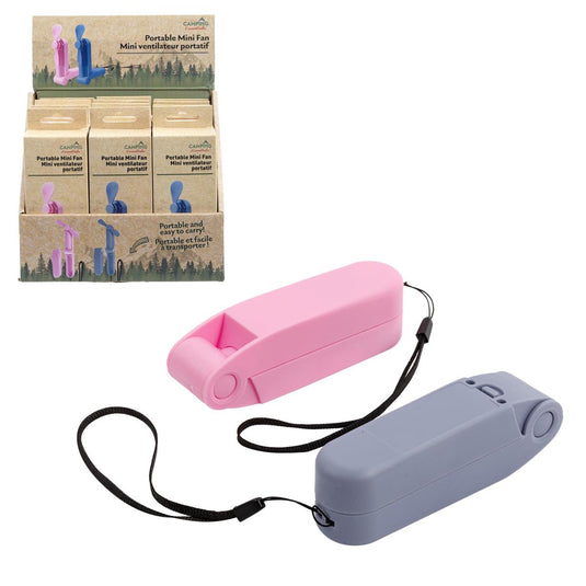 Camping B/O Folding Fan , 2/c, colour box, 12/pdq