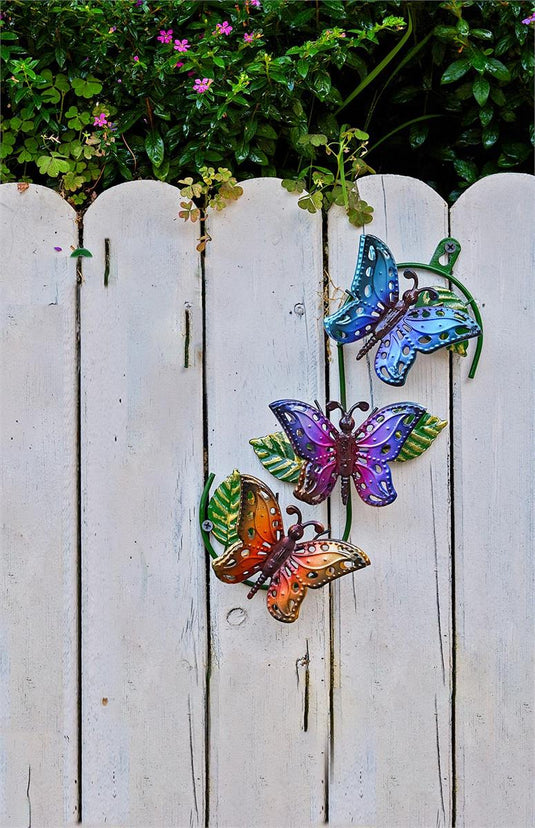 Country G. 11.5" Metal Butterfly Wall Décor, upc