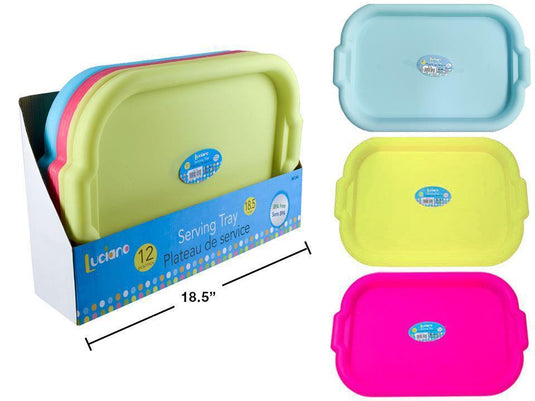 Luciano 18.5" Rectangular Tray 3 cols.,12/dsp, DPY+label (ES10377)