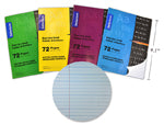 EXERCISE BOOK 72 PGS 23.1X18CM DOTTED INTERLIGNED 4 ASST COLORS