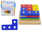 EDUCATIONAL INTEL WOOD GEOMETRY MAZE 11.5X11.5X6CM ASST SHAPES & SIZES