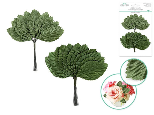 A Brides Wish: Accent Leaves Velvet Finish A) Dark Green