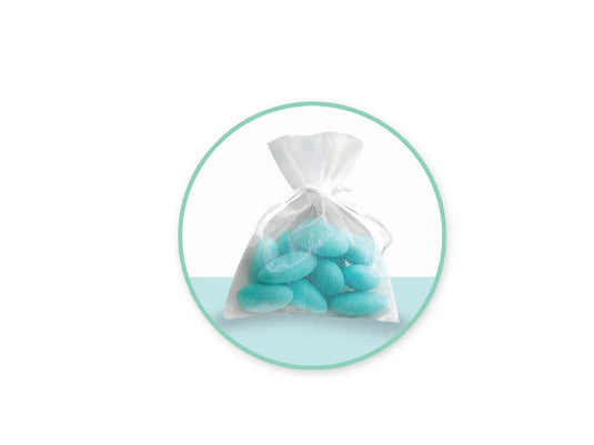 A Brides Wish: 3"x4" Organza Bags Sheer w/Ribbon String B) Shimmering Silver