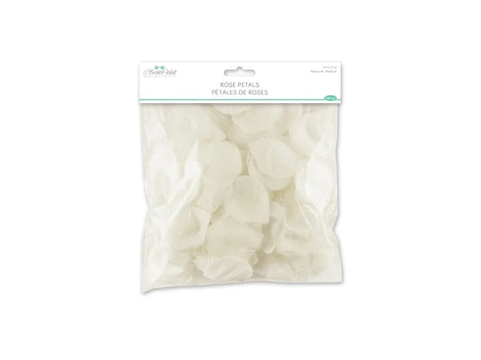 A Brides Wish: 200pc Rose Petals 'Real-Look' B) White