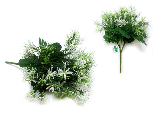 Enchanted Garden Filler: Flocked Springeri Bush x5 B) White