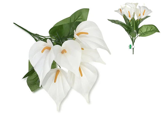 Enchanted Garden: 13" Calla Lily x6 Heads w/Leaves