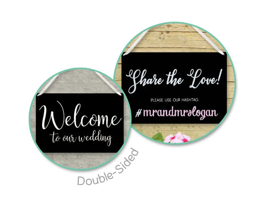 A Brides Wish: 10.88"x7" Chalk-It-Up Hashtag Hanger Board MDF