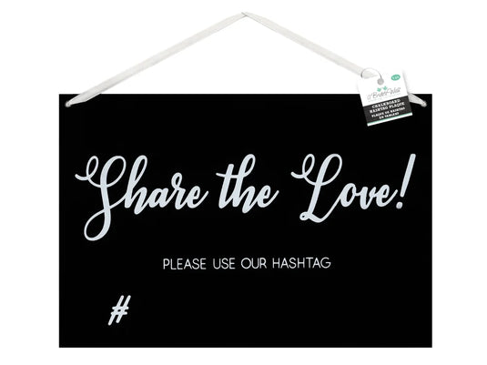 A Brides Wish: 10.88"x7" Chalk-It-Up Hashtag Hanger Board MDF