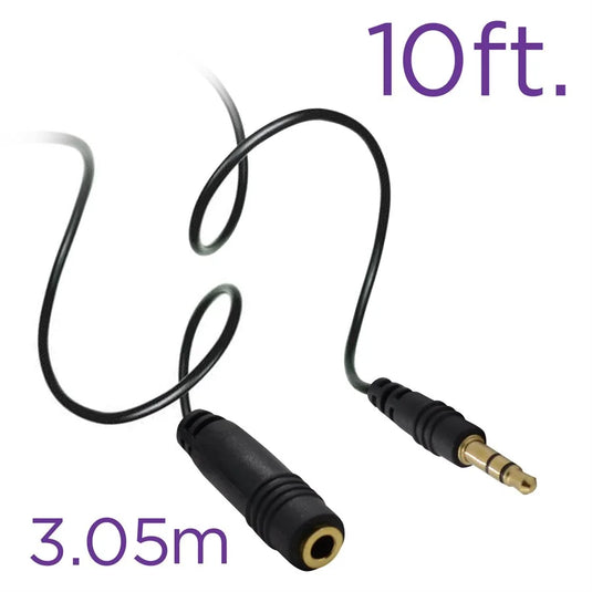 10 FT. 3.5MM HEADPHONE STRAIGHT EXTENSION CORD