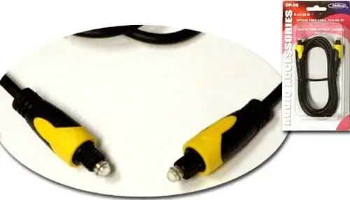 6 FT OPTICAL FIBER TOSLINK TO TOSLINK CABLE, OD: 4MM