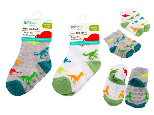 Tootsie Baby, 12-24m Dino non-slip socks, 1 pair, 98poly/2span