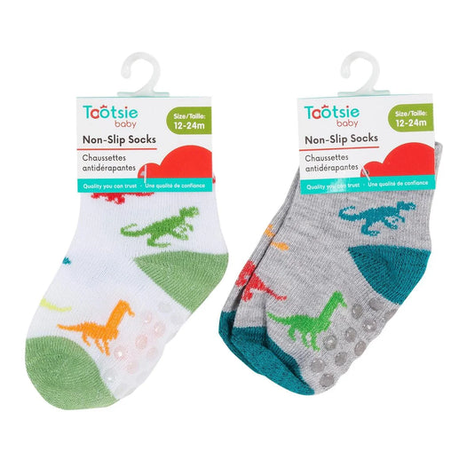 Tootsie Baby, 12-24m Dino non-slip socks, 1 pair, 98poly/2span