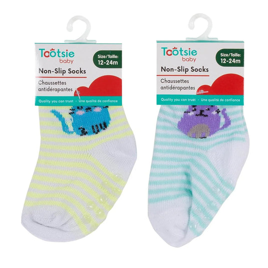 Tootsie Baby, 12-24m Kitty non-slip socks, 1 pair, 98poly/2span