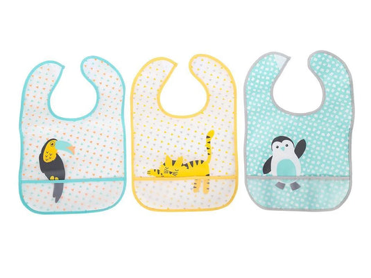 Tootsie Baby, PEVA Bib w catcher velcro, header card