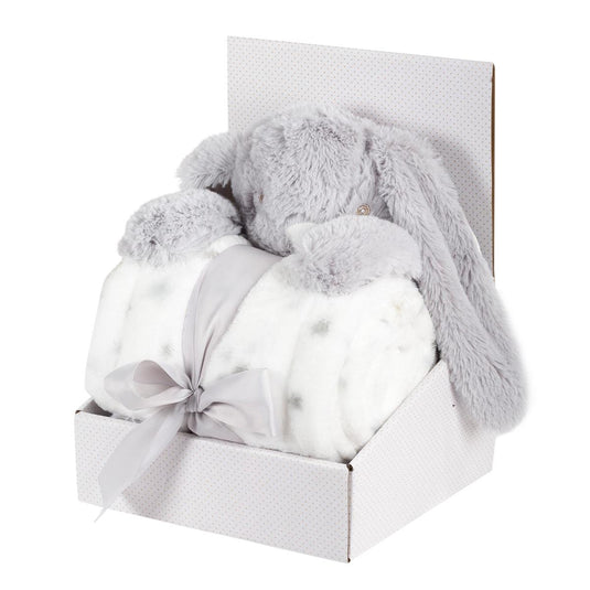 Tootsie Baby, Grey Bunny Blanket 100x75cm, disp. box, poly