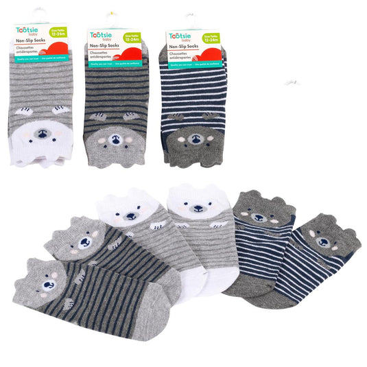 Tootsie Baby, 12-24m boy sock stripe animal, hc
