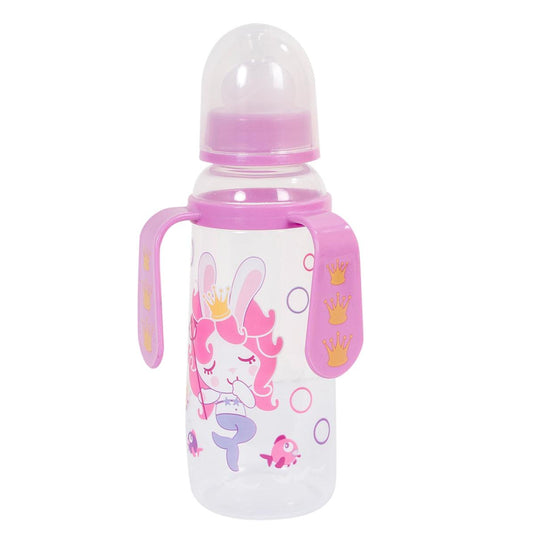 Tootsie Baby, 8oz Feeding Bottle w print + silicone nipple