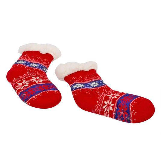 Cozywear Kids Sherpa Socks w/ Grippers, Sizes:6-8Y, h/c