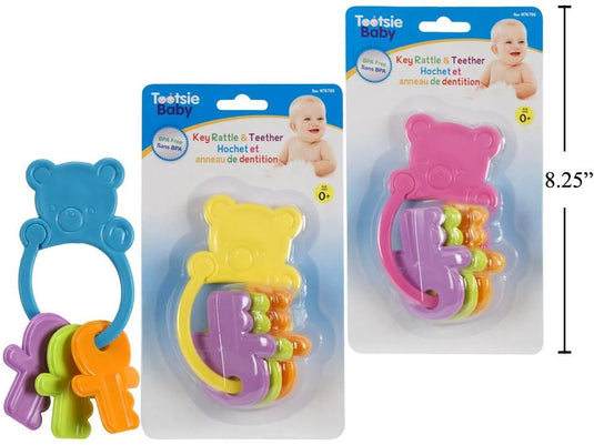 Tootsie Baby, Bear Keys Rattle Teether, blister card