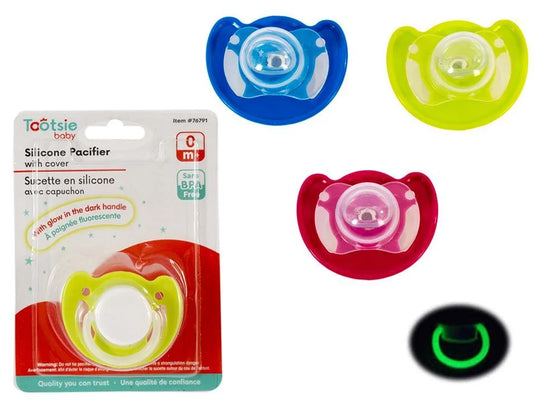 Tootsie Baby,1-pk Baby Silicone Pacifiers with cover,b/c