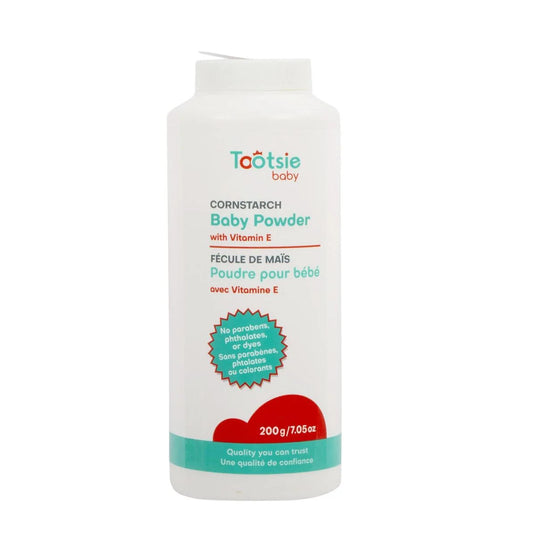 Tootsie Baby, 200g Cornstarch Baby Powder, label