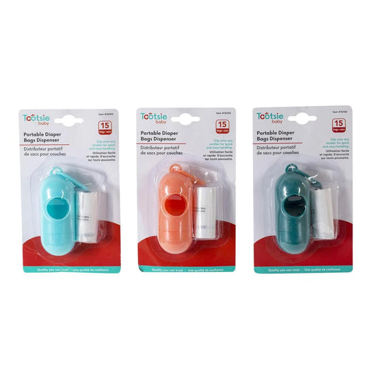 Tootsie Baby, Diaper Bag Dispenser, w/15bags, b/c