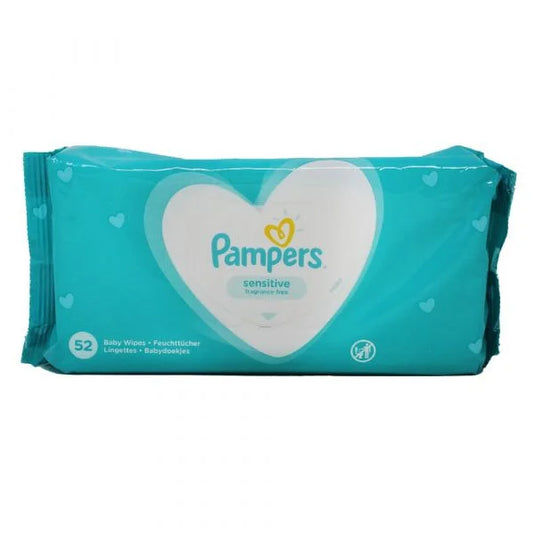 PAMPERS WIPES 12X52CT SENSITIVE UNSCENTED