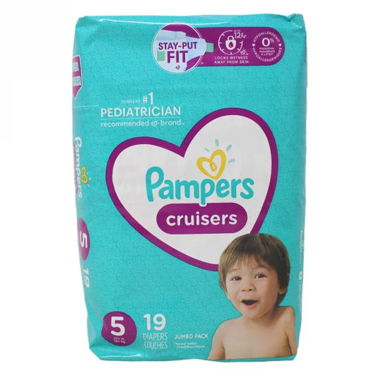 PAMPERS DIAPERS 19CT SIZE 5 JUMBO