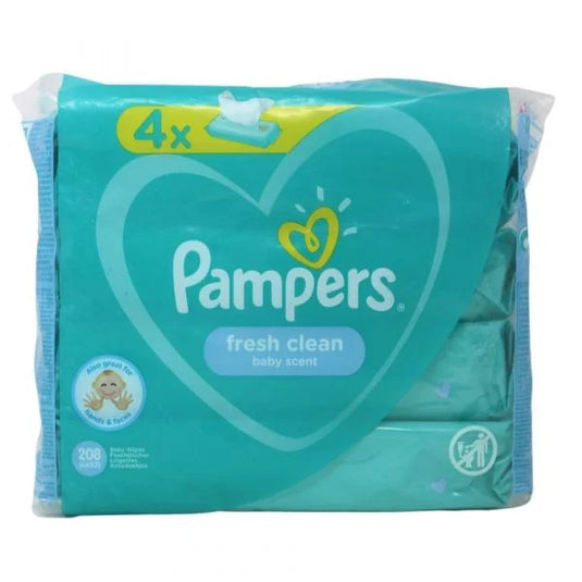 PAMPERS WIPES 208CT FRESH CLEAN