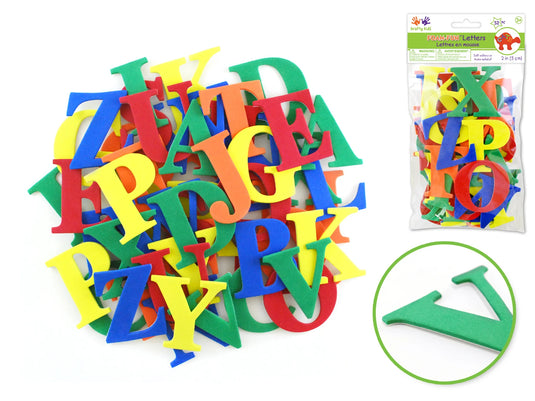 Krafty Kids: 2" Foam-Fun Letters x52 Self-Stick A) Cool Caps Primary