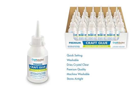 Craft Medley Glue: 50ml Premium Craft Glue Clear PDQ (1.7 fl oz)
