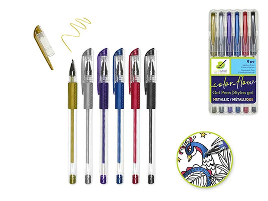 Color Factory Tool: Color-Flow Gel Pen 'Living In Color' Premium B) Metallics