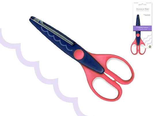 Paper Craft Essential: 6.5" Designer Cropping Scissors Metal Blade D) Scallop