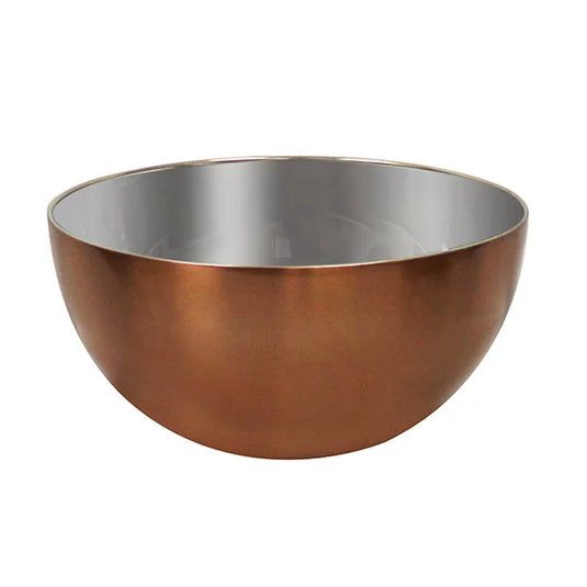 Stainless Steel Bowl with Copper Tone 7.5IN