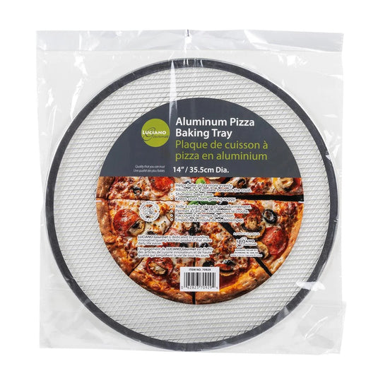 L.Gourmet 14" Dia.Alum.Pizza Baking Tray, header card