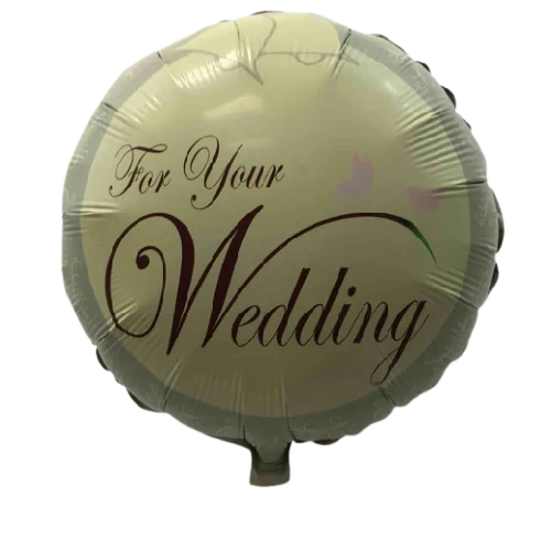 BALLOON FOIL ROUND 18" (Air-filled) Wedding