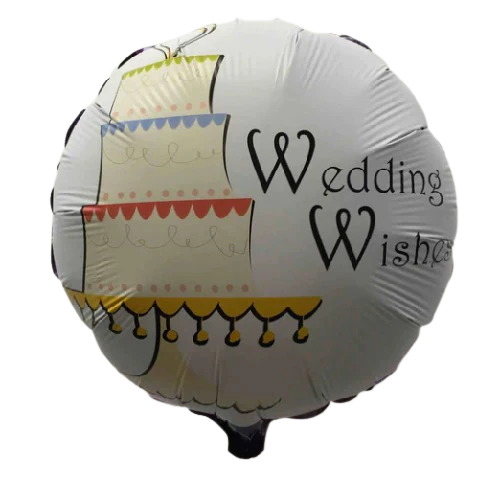 BALLOON FOIL ROUND 18" (Air-filled) Wedding