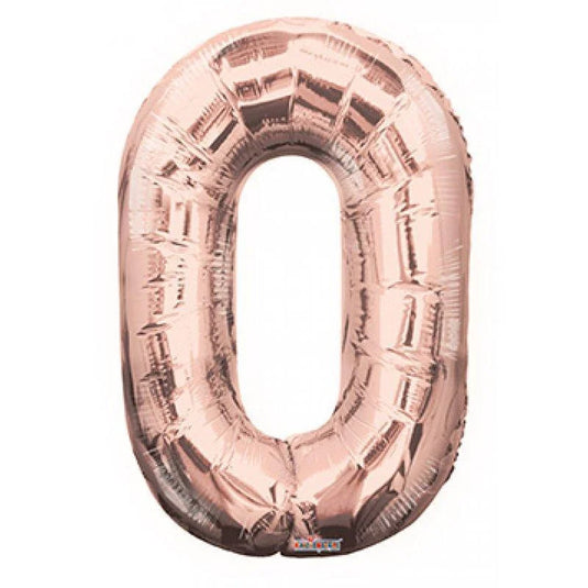 BALLOON FOIL NUMBER 34in Rose Gold 0
