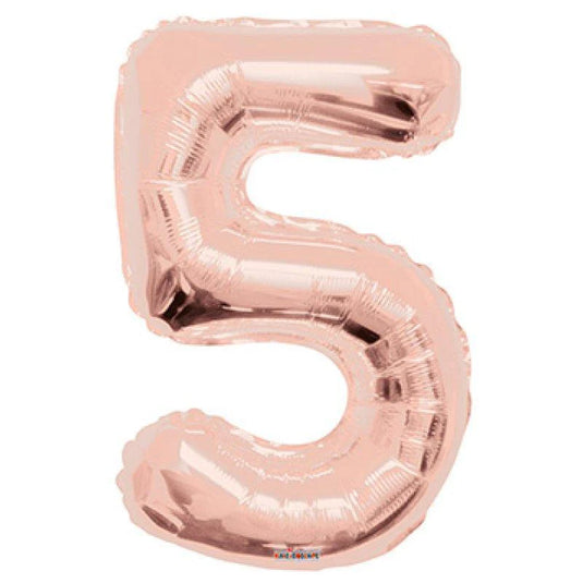 BALLOON FOIL NUMBER 34in Rose Gold 5