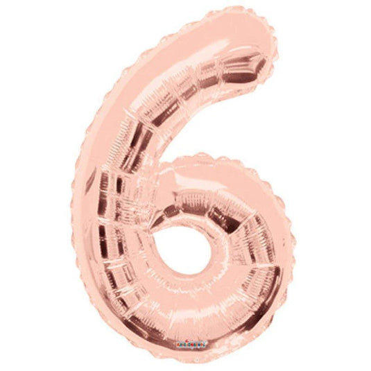 BALLOON FOIL NUMBER 34in Rose Gold 6