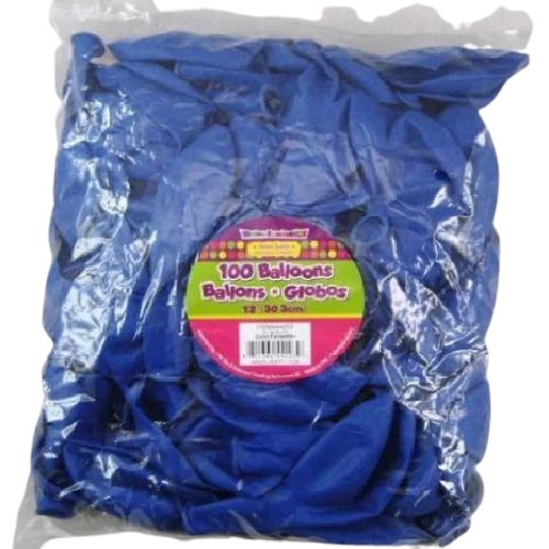 BALLOON LATEX BULK 12in 100pcs Royal Blue